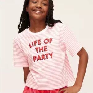 Kate Spade x Target Life of the Party Stripe Short Sleeve Tee Size XL NWT